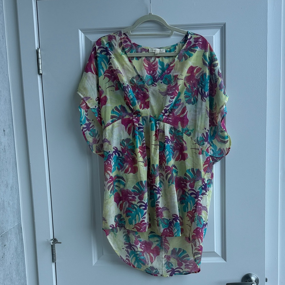 Francesca's Leafy Print Swimsuit Cover-up